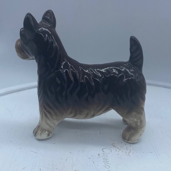 Vtg Scottish Terrier Figurine SCOTTIE 4" x 4" Glossy Collector Decor - Picture 4 of 8